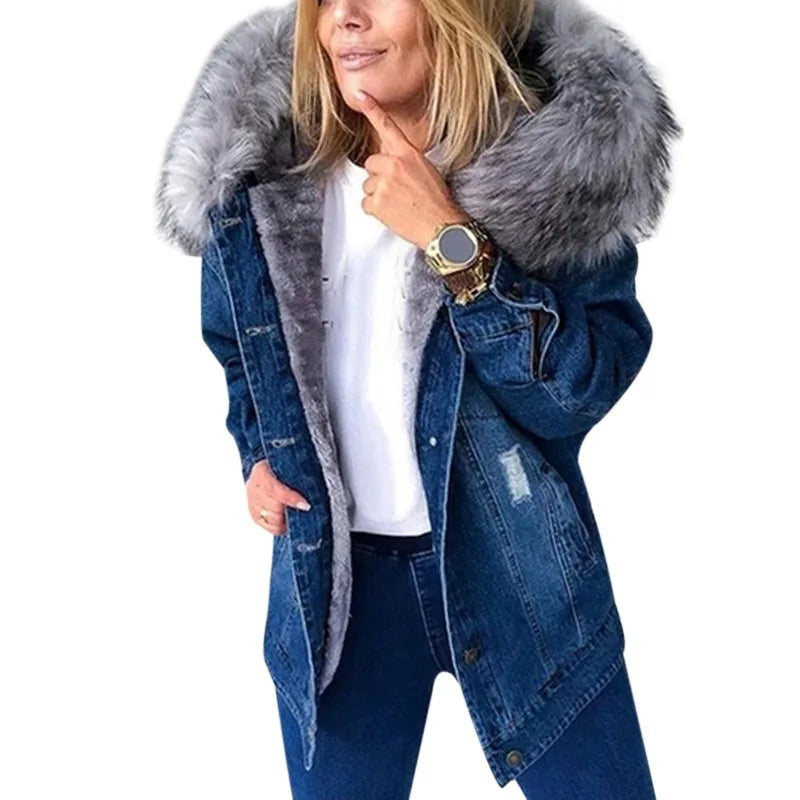 2025 Women Winter Denim Jackets