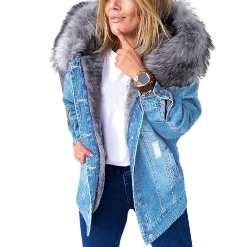 2025 Women Winter Denim Jackets