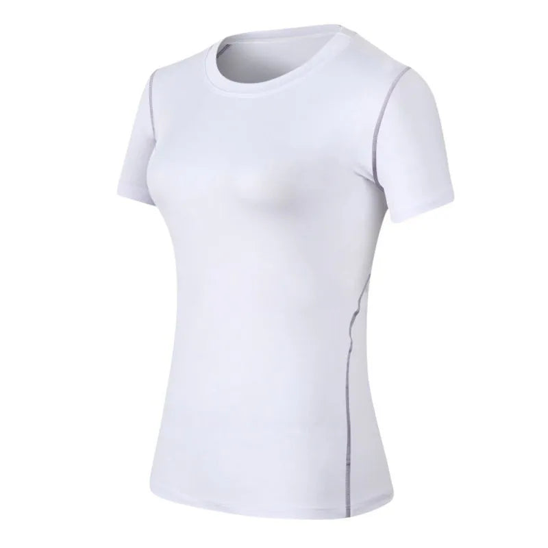 Fitness Women's Shirts Quick Drying T Shirt Elastic Yoga Sport