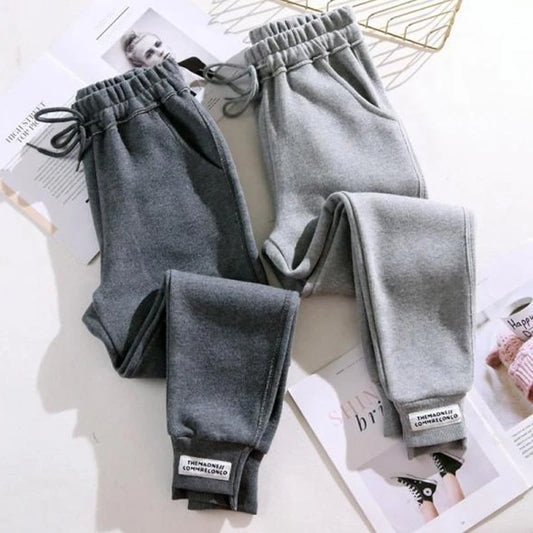 Sexy High Waist Loose Fleece Sweatpants