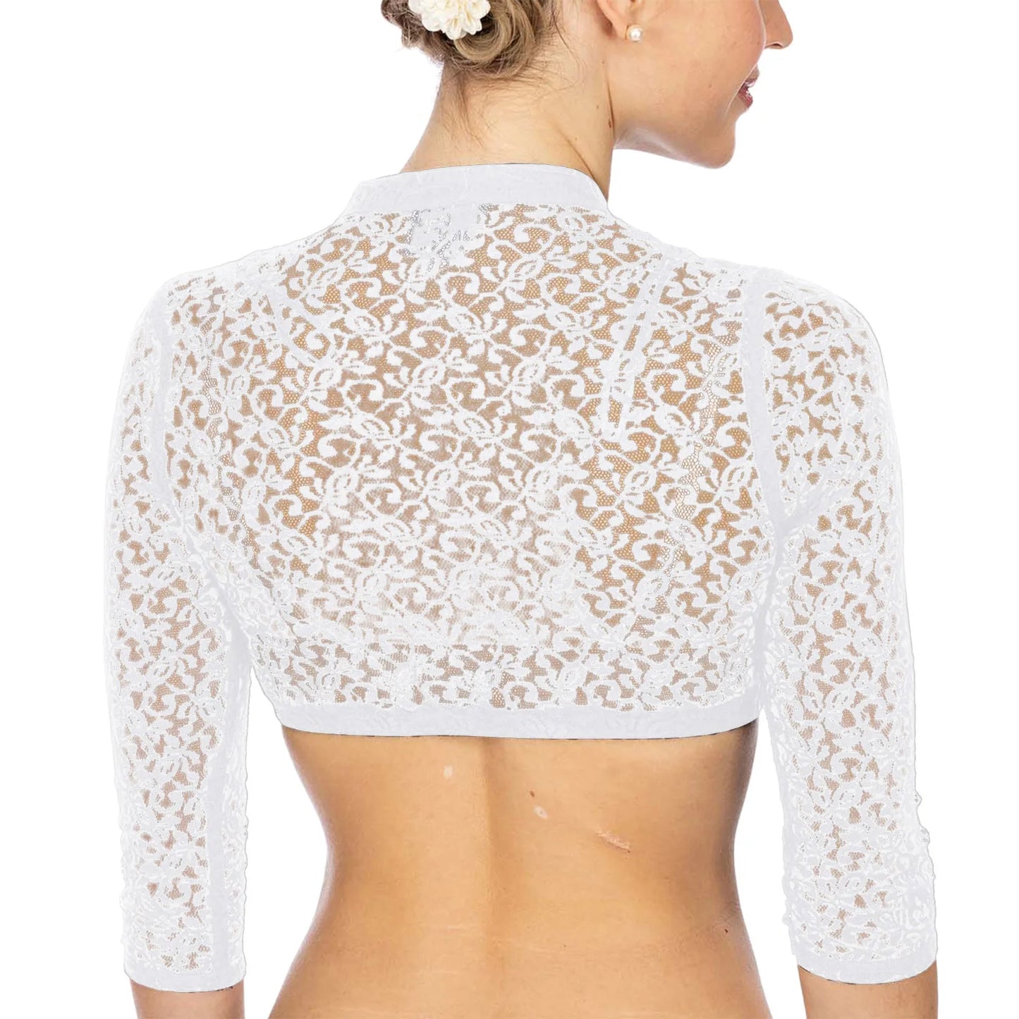 Sexy Hollow Out Crop Top 5XL Cropped Top Lace Blouse