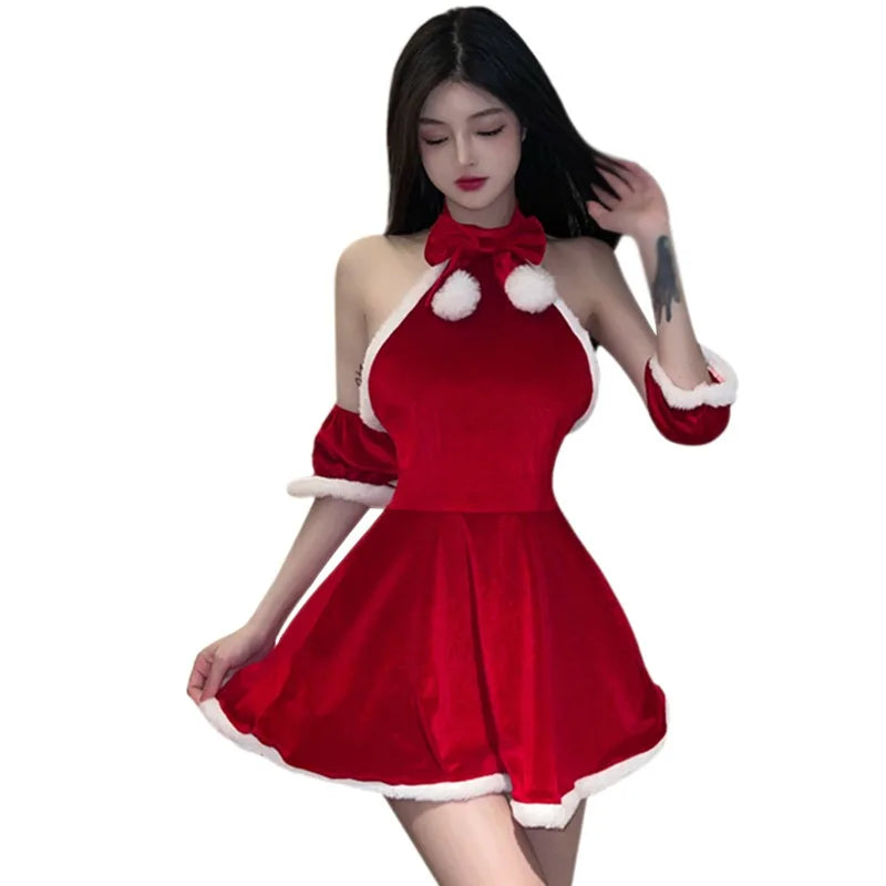 Winter Sexy Slim Cute Red Dresses