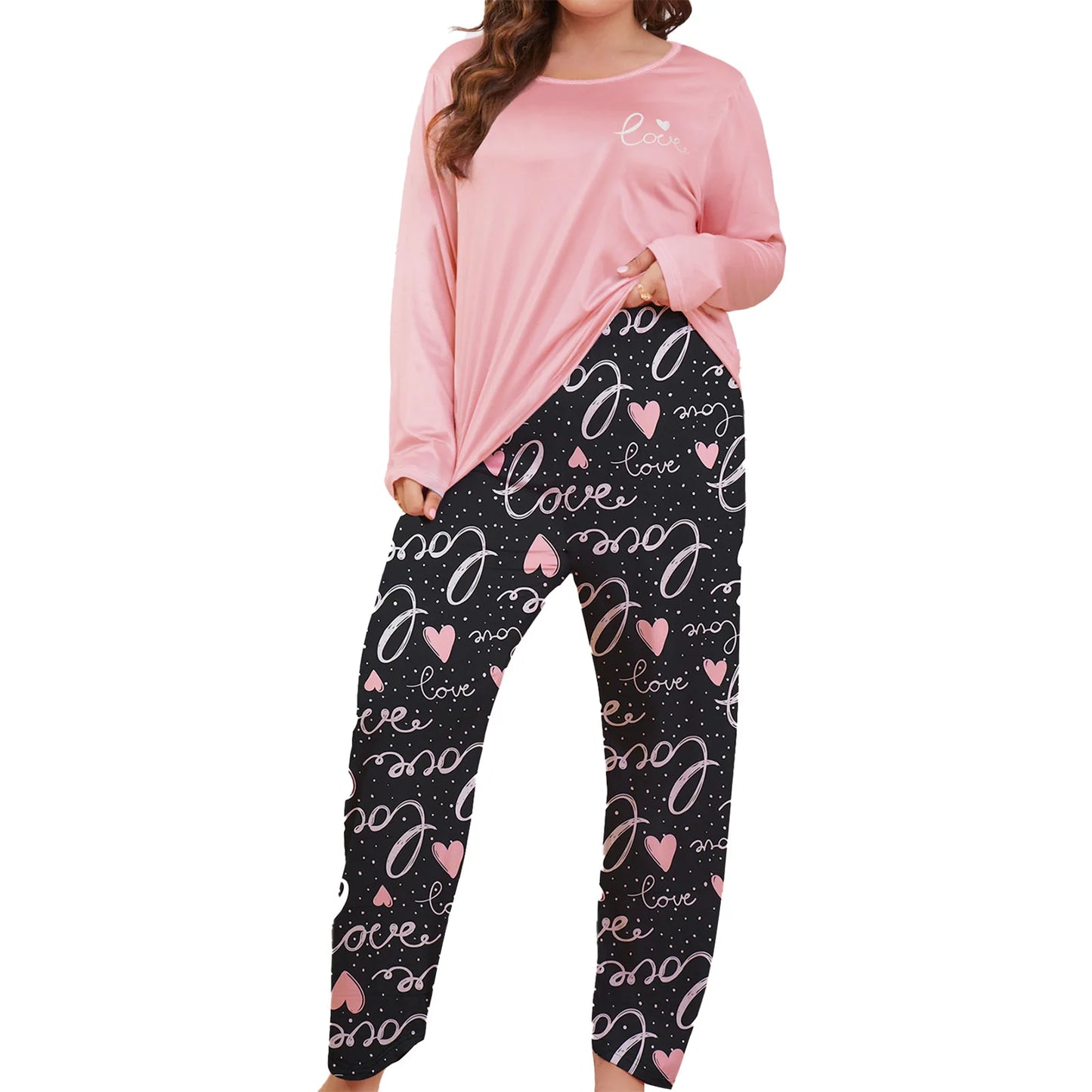 Valentine s Day Plus Size Women s Pajama Set