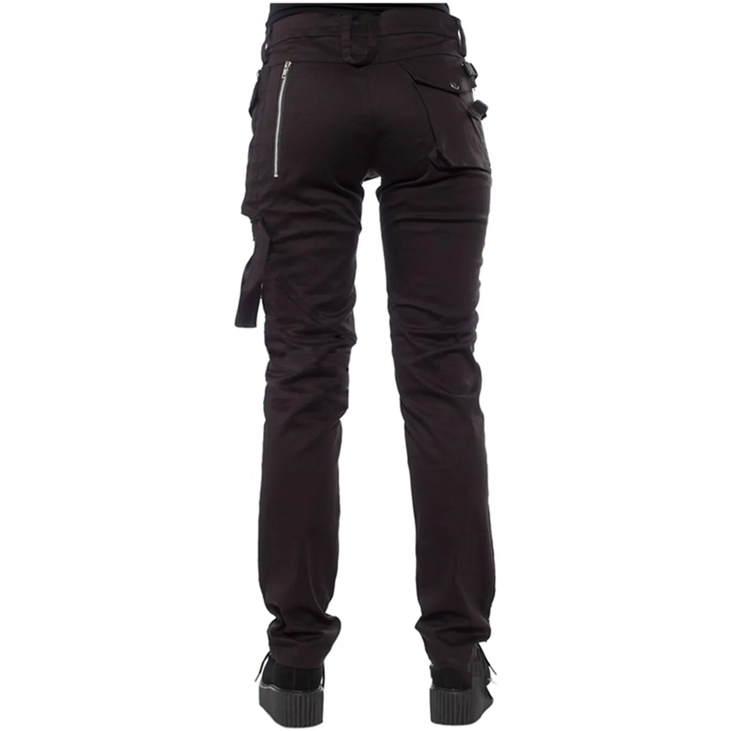 Women Gothic Pants Zipper Pockets