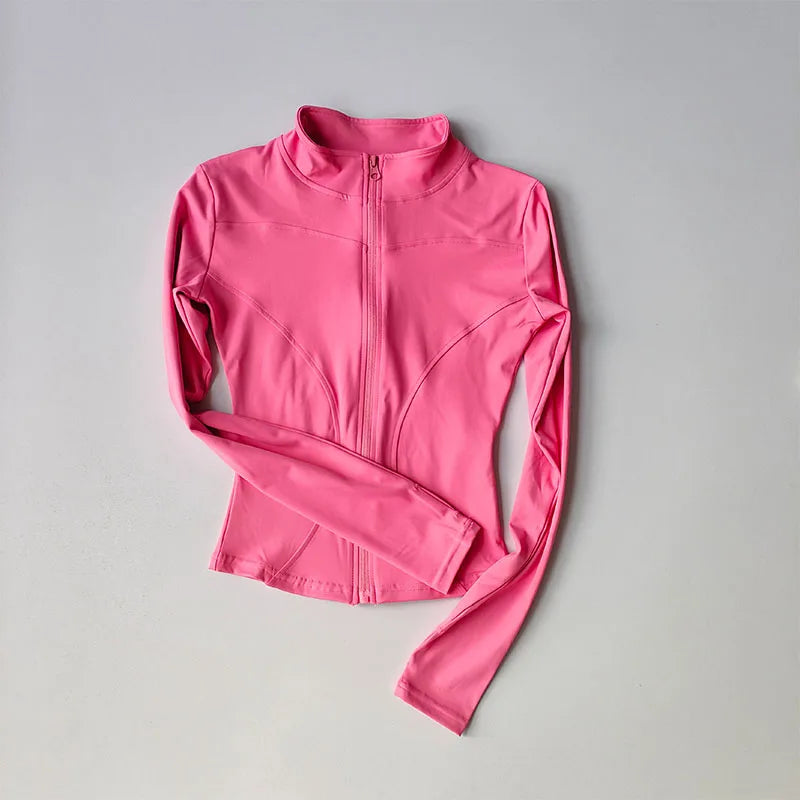 Outdoor Sports Long Sleeved Women Slim Yoga Clothes Quick Dry