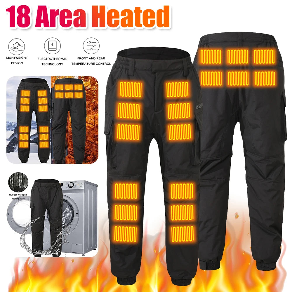 Thermal Heated Pant USB Charging Winter Heated Trouser