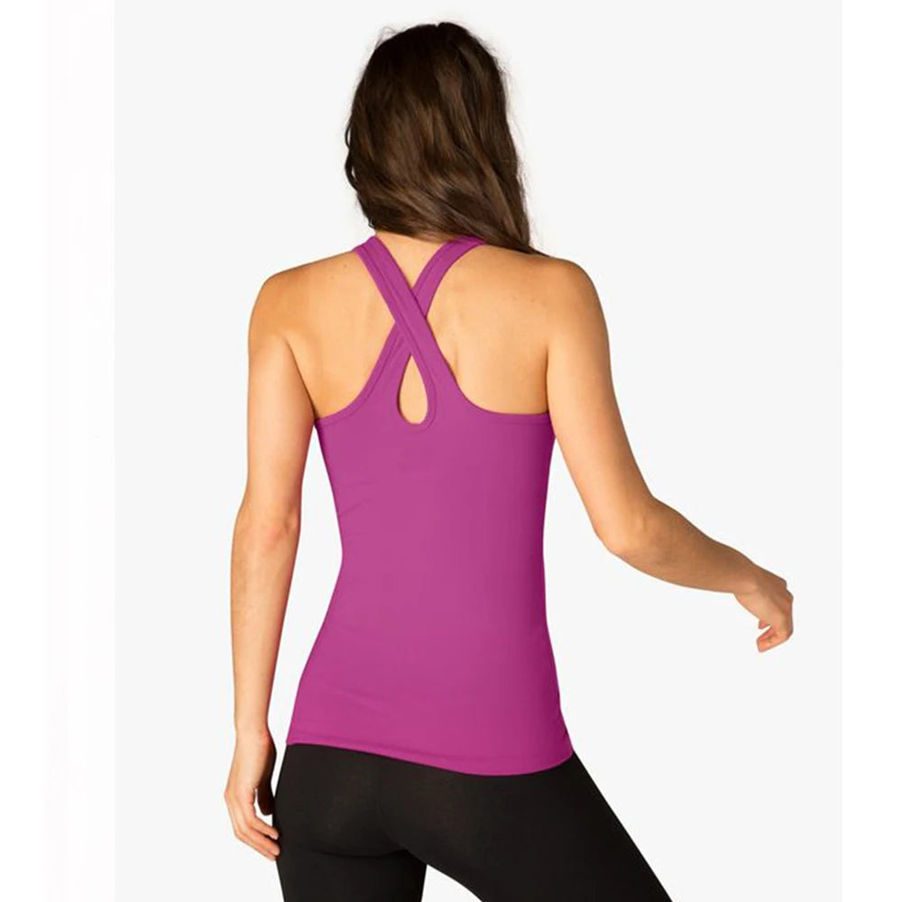 Hollow Back T-shirt For Fitness Femal