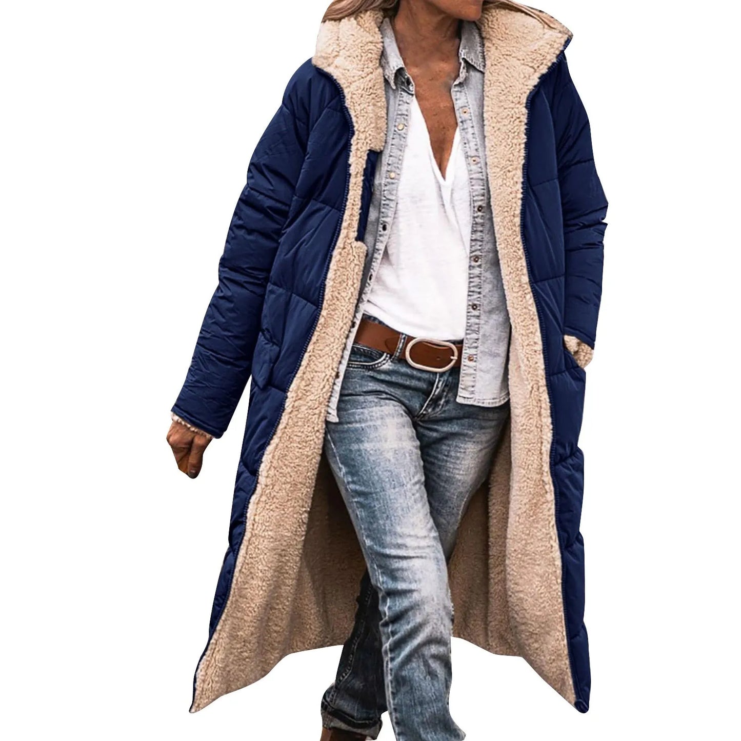 Warm Winter Long Overcoat Double Faced