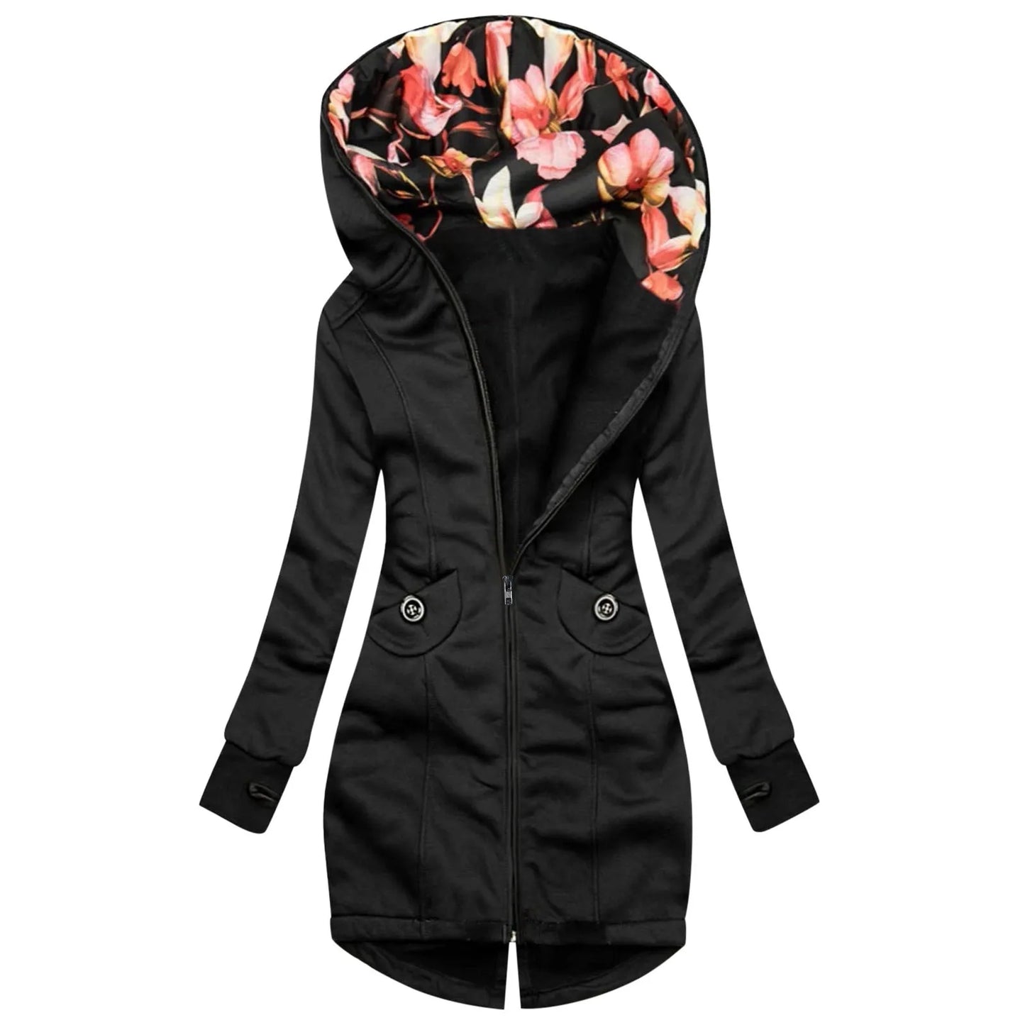 New Floral Print Winter Women Cotton Jacket