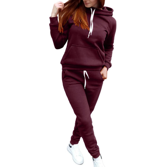 2 Piece Set Fall Long Sleeve Hoodies Pullover+Sweatpants