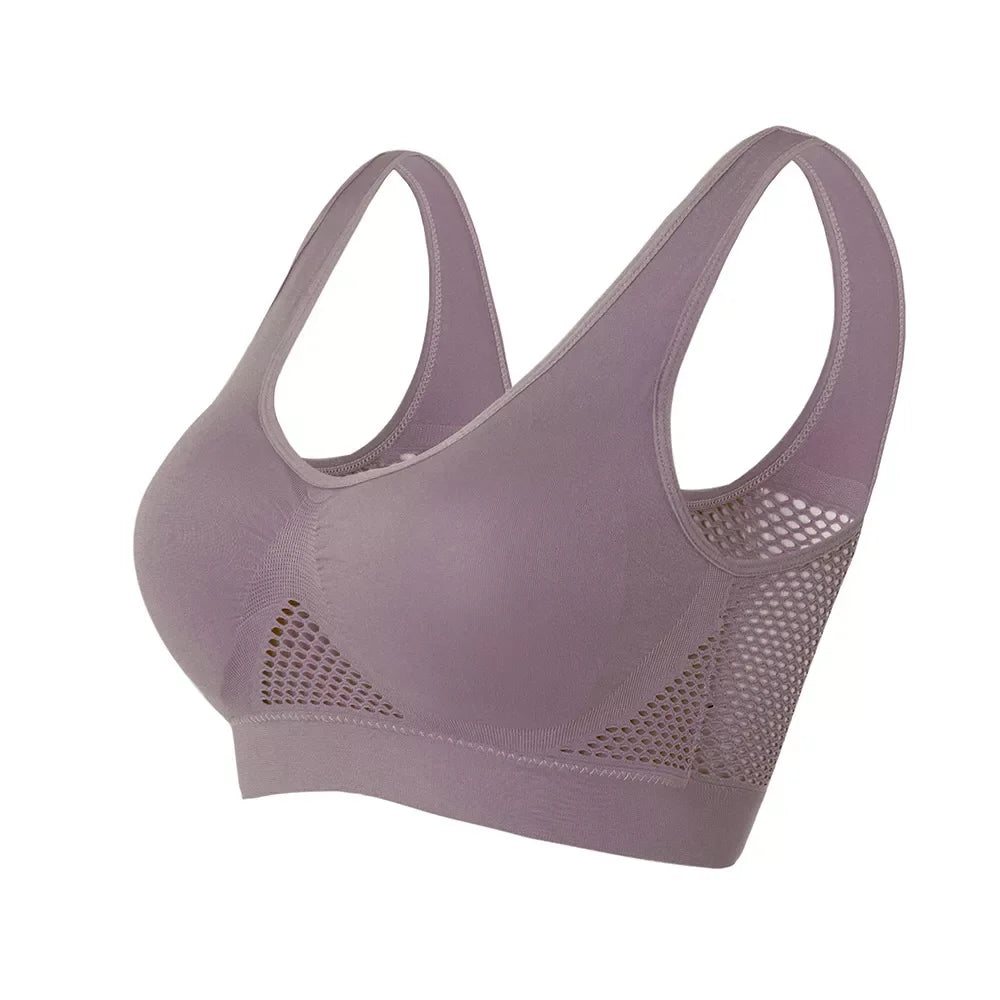 S-6XL Hollow Out Women Sport Bra Fitness Yoga Running Vest Underwear Padded Crop Tops Underwear No Wire-rim gym top bras