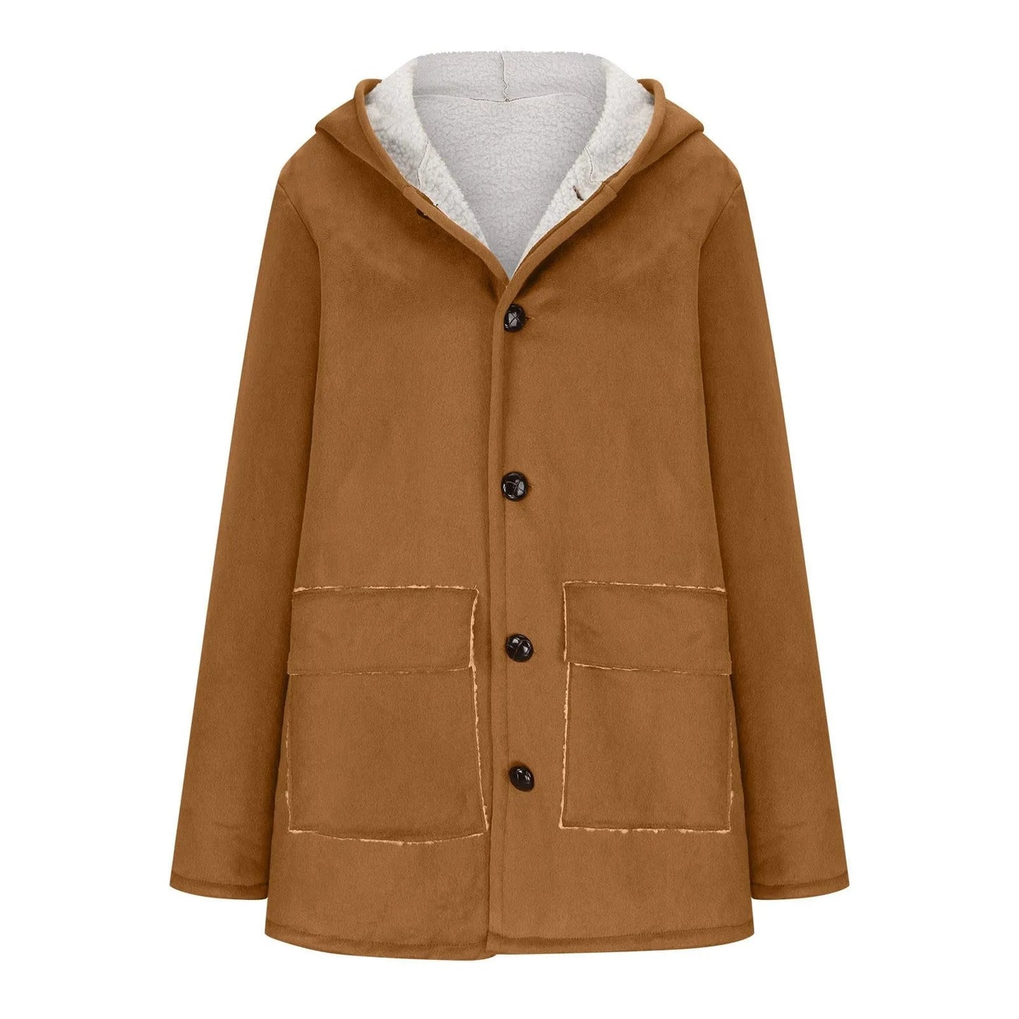 Winter Warm Suede Hooded Outwears Coat