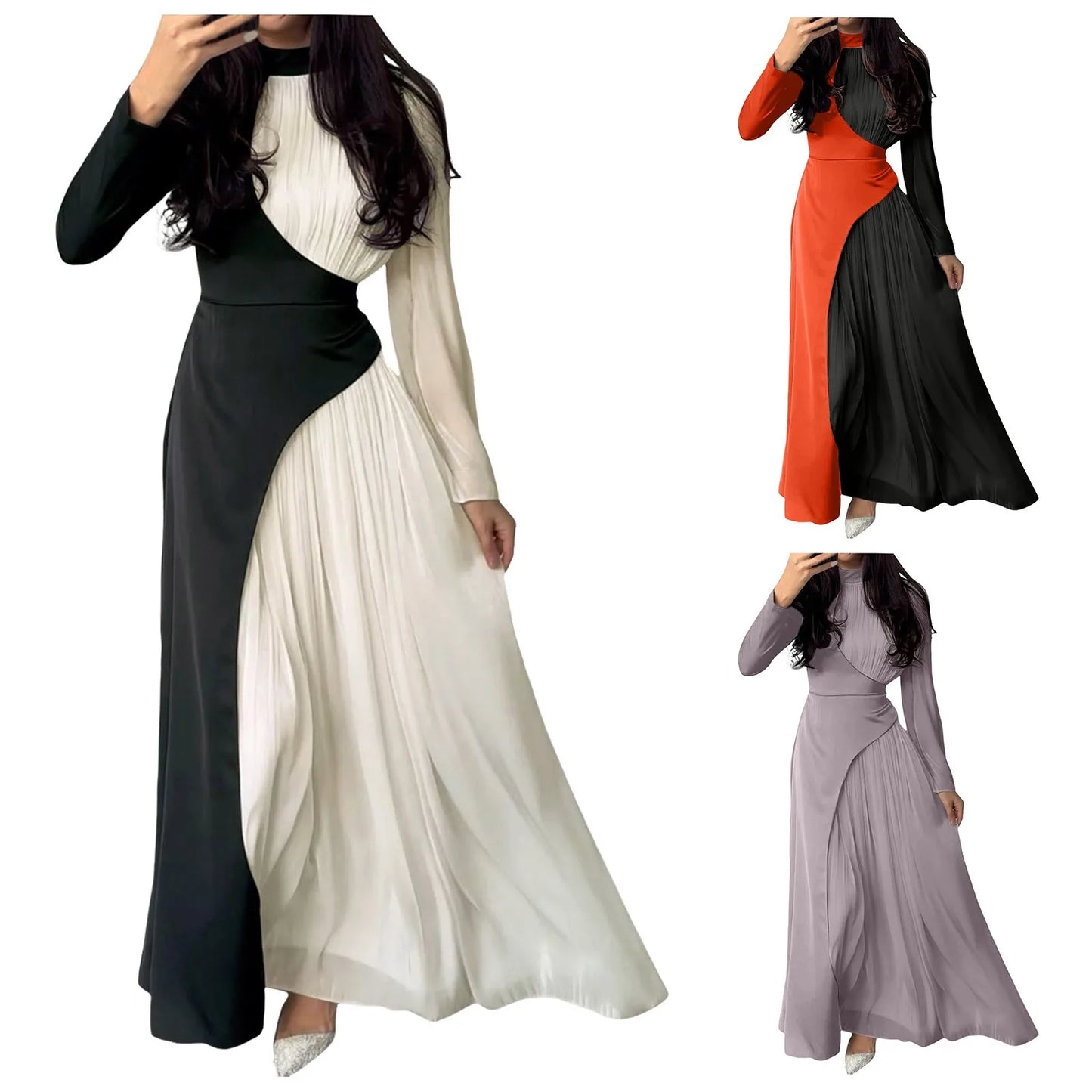 Women'sElegant Patchwork Long Dress