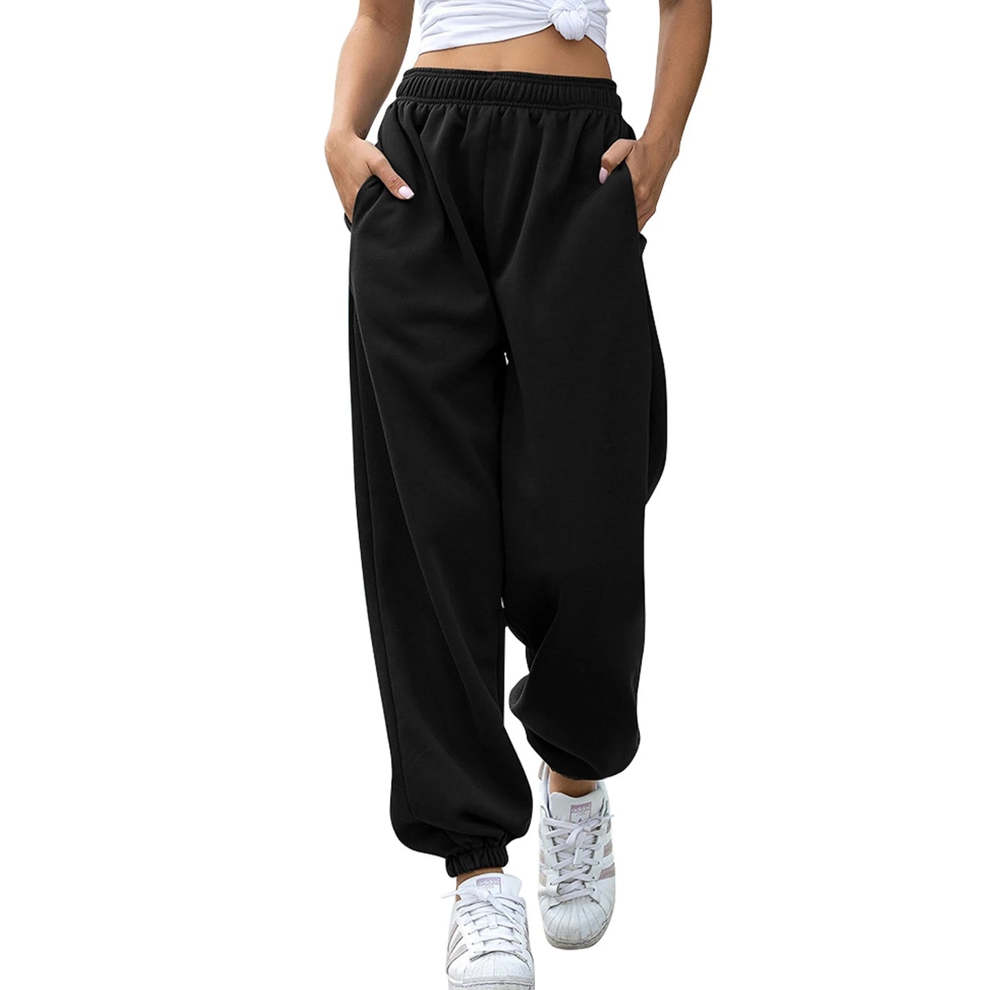 High Waist Thickened Baggy Sweatpants Comfy