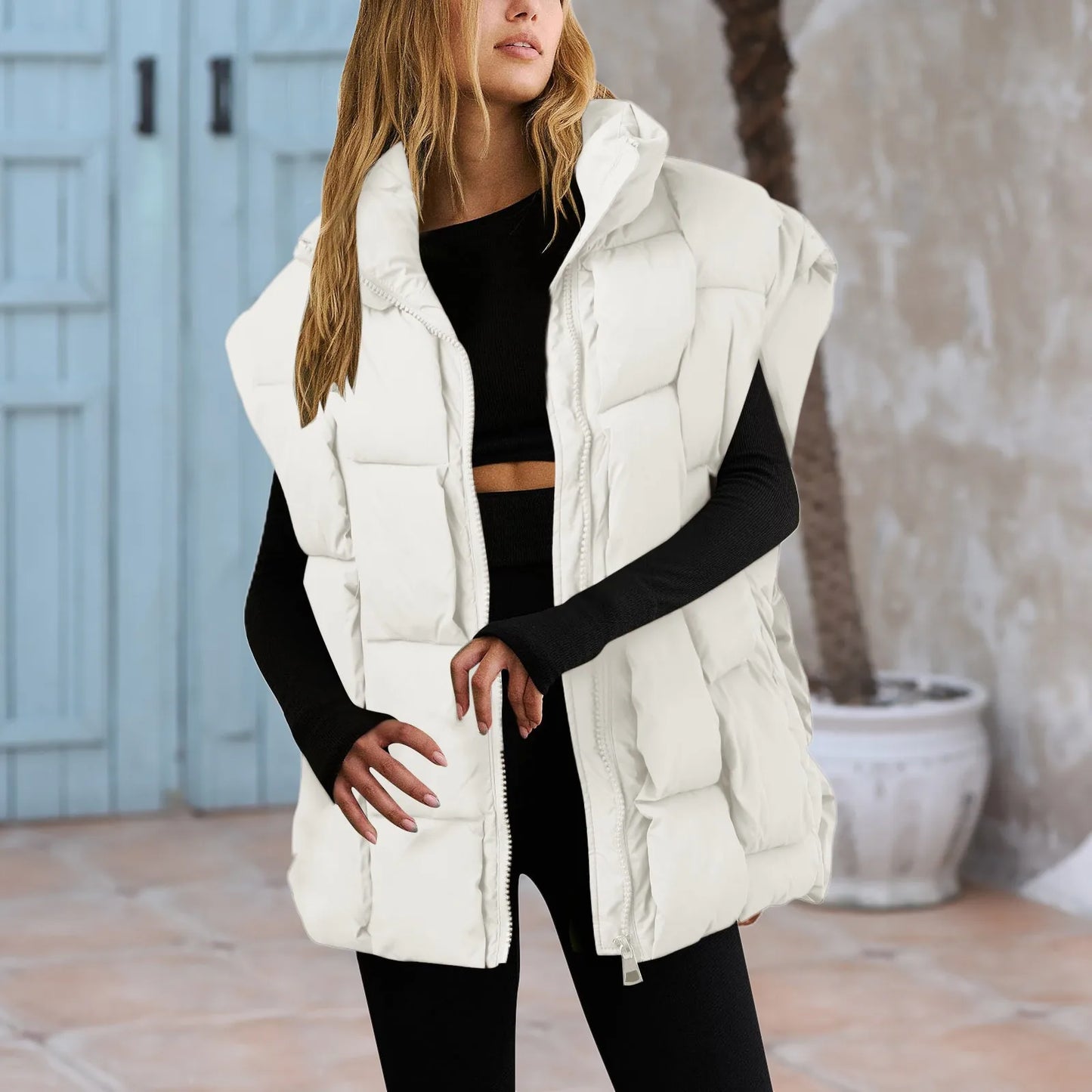 Winter Jackets Fashion Padded Vests Sleeveless