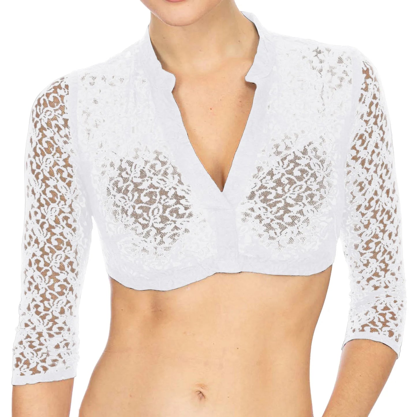 Sexy Hollow Out Crop Top 5XL Cropped Top Lace Blouse