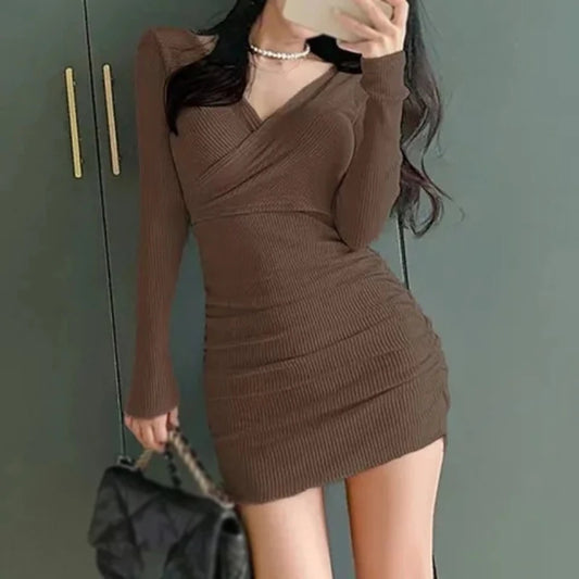 Long Sleeved Sexy Dress