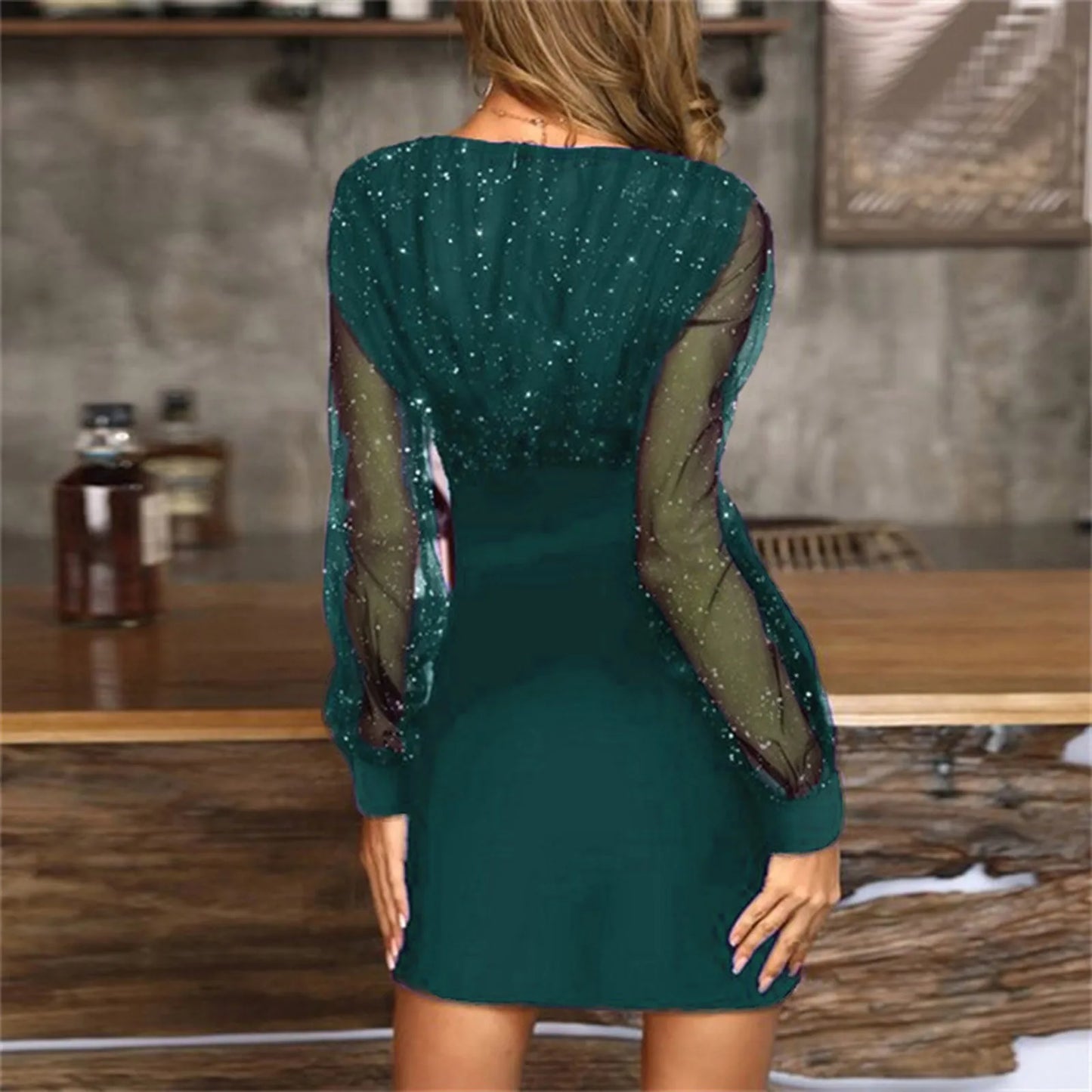 Sexy Dress Female V Neck Retro Elegant