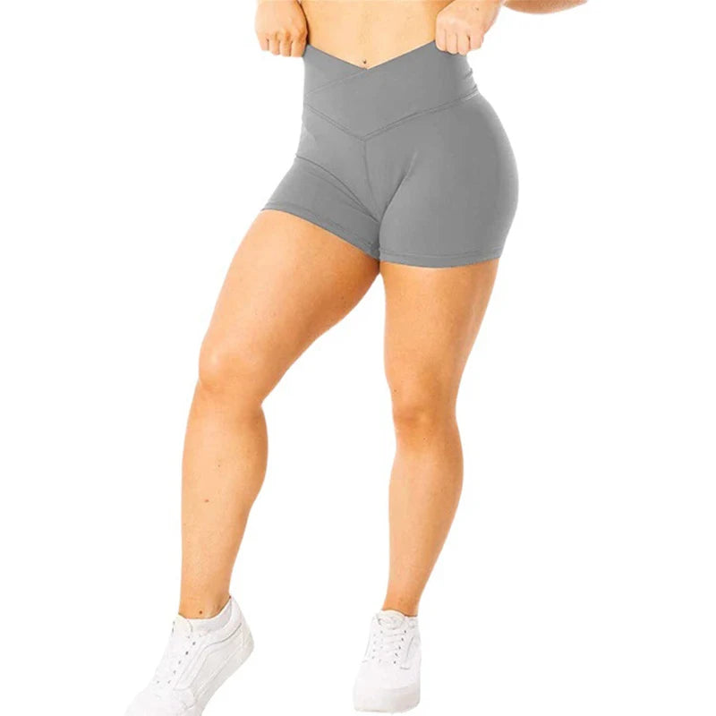 V Cross Waist Yoga Shorts