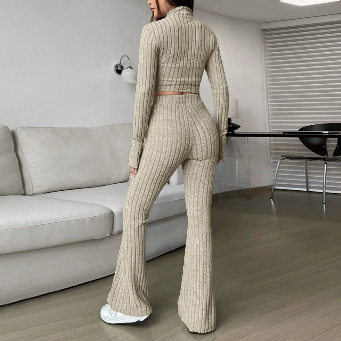 2025 Spring Knitted 2 Piece Sets Tracksuit