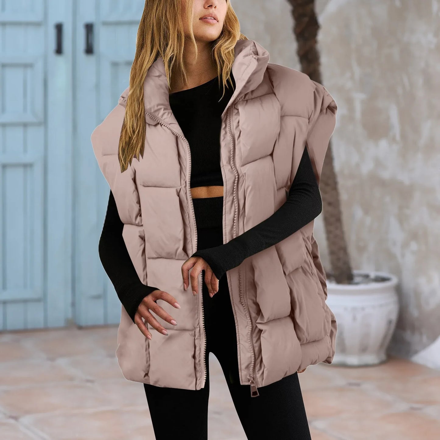 Winter Jackets Fashion Padded Vests Sleeveless