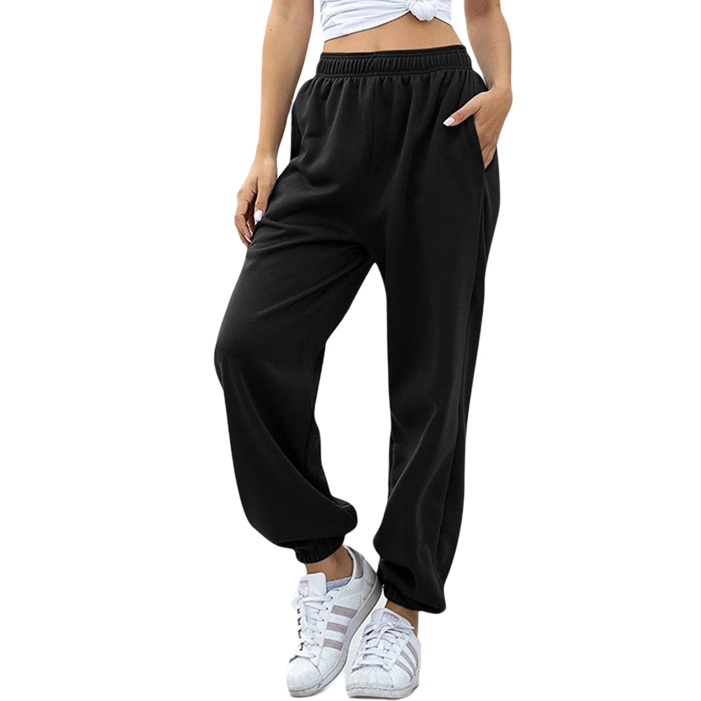 High Waist Thickened Baggy Sweatpants Comfy