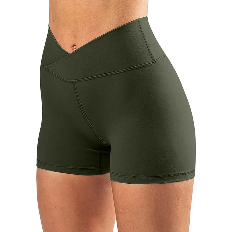 V Cross Waist Yoga Shorts