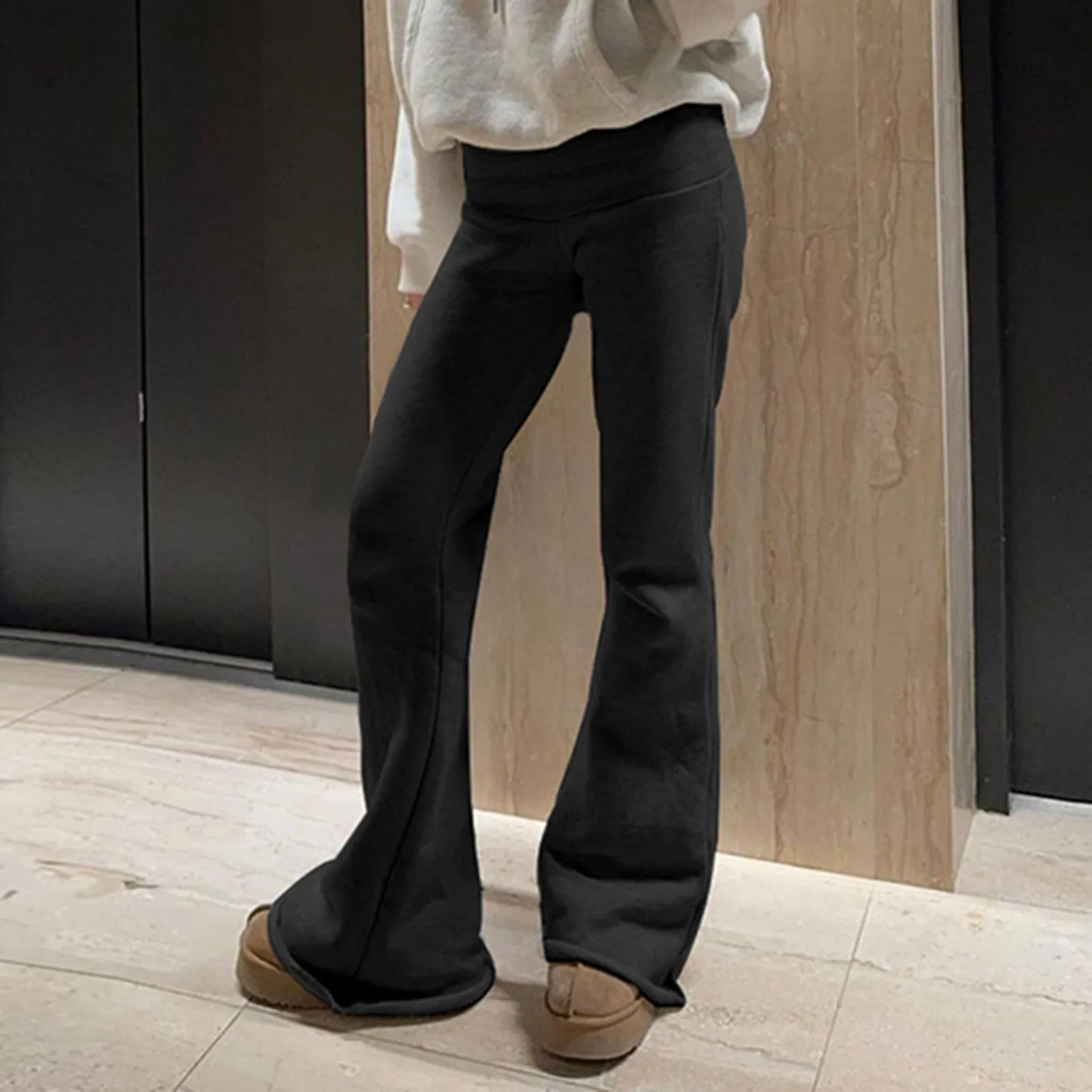 Flare Pants Slim Fitting Low Waist