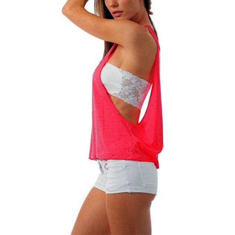 Women's Tank Tops Blouse Loose Sleeveless Shirt