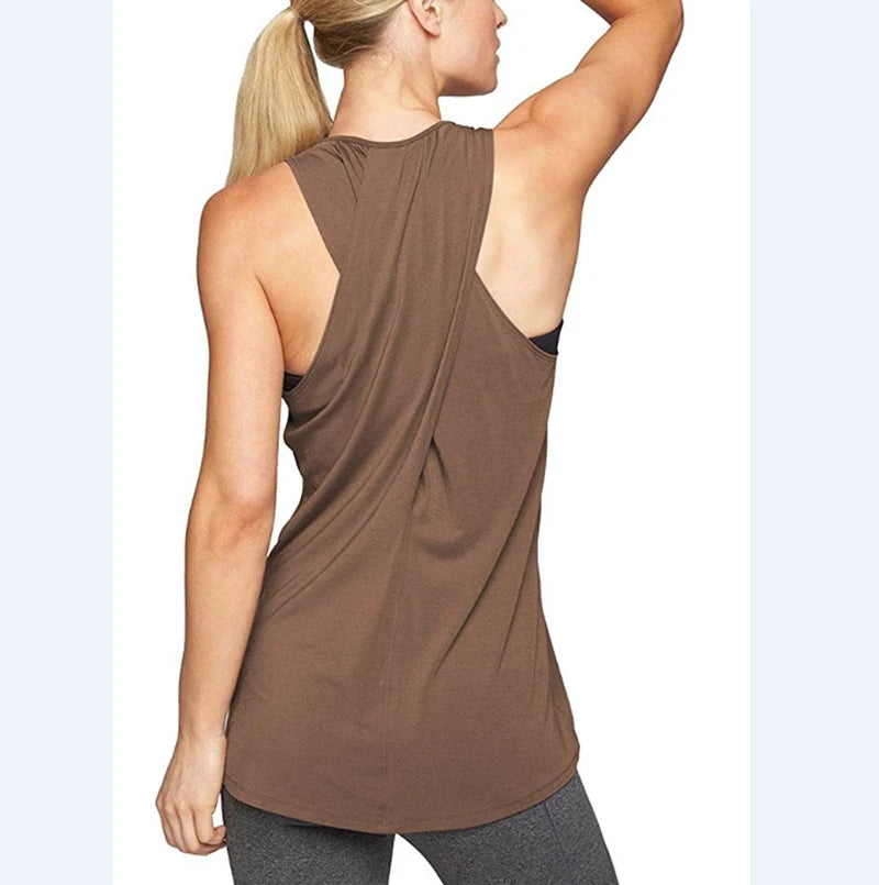 1PC Women's Yoga Shirts Sleeveless,Athletic Fitness Racerback