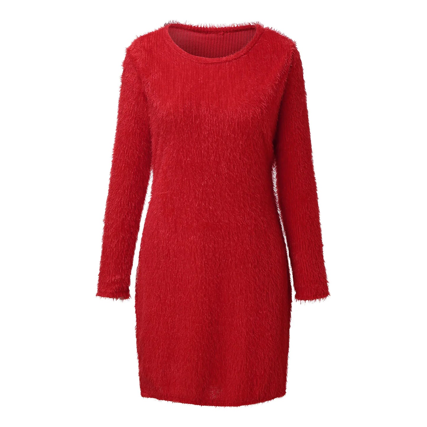 Elegant Party Dresses Woman Knit Turtleneck Long Sleeve