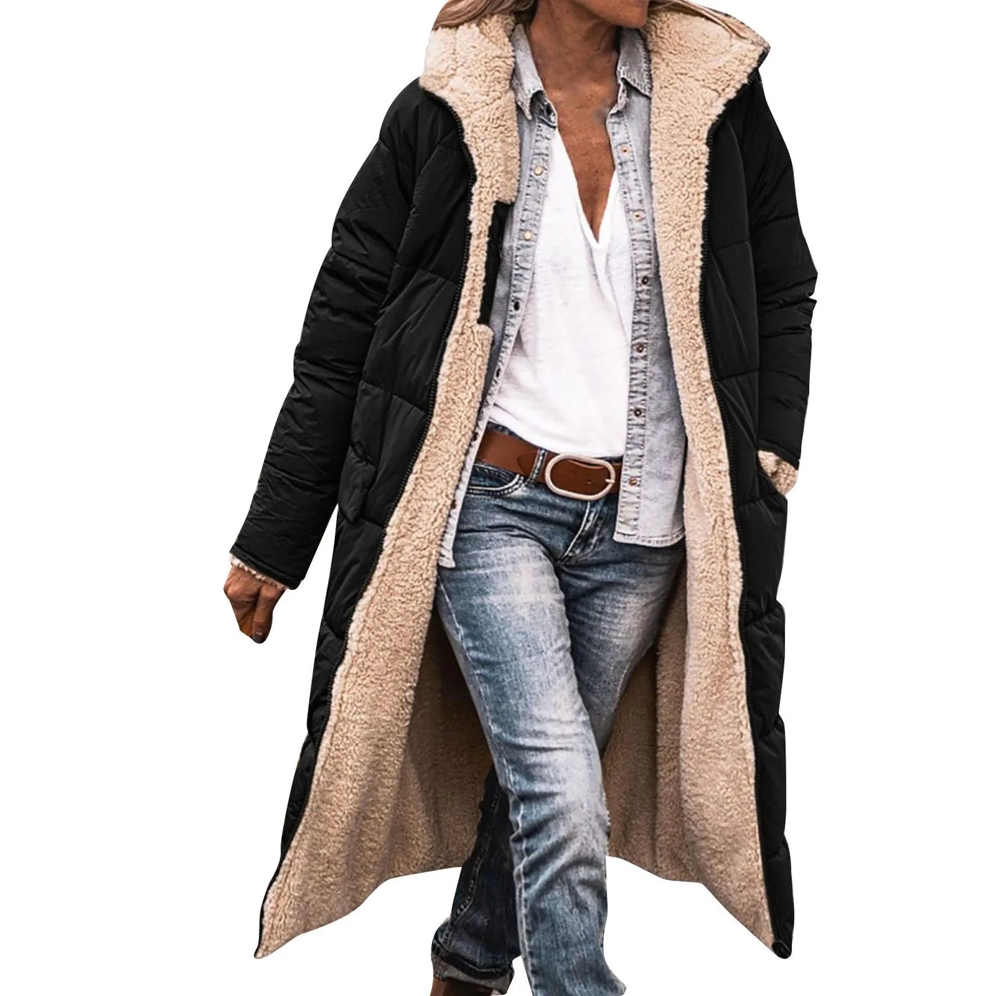 Warm Winter Long Overcoat Double Faced