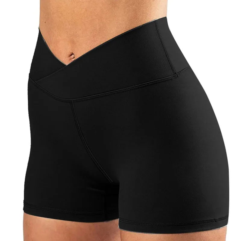 V Cross Waist Yoga Shorts