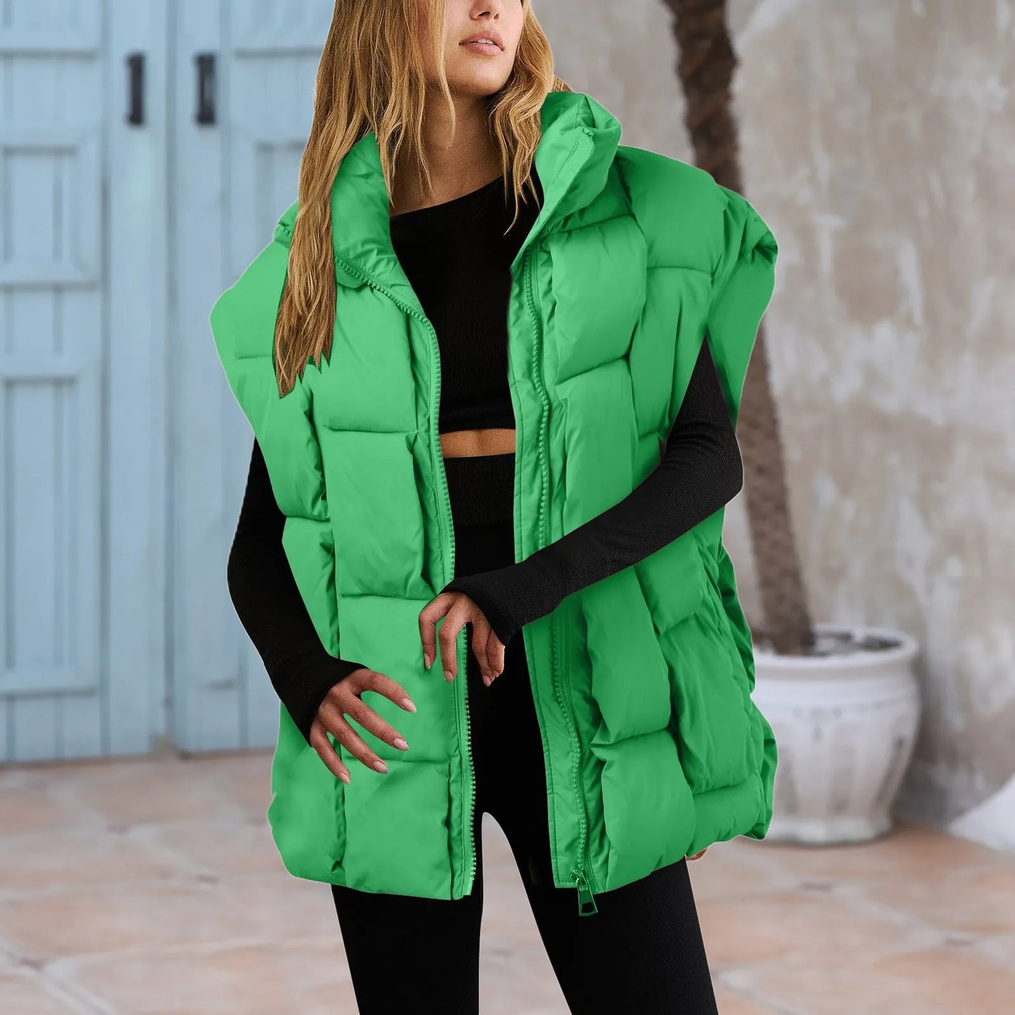 Winter Jackets Fashion Padded Vests Sleeveless