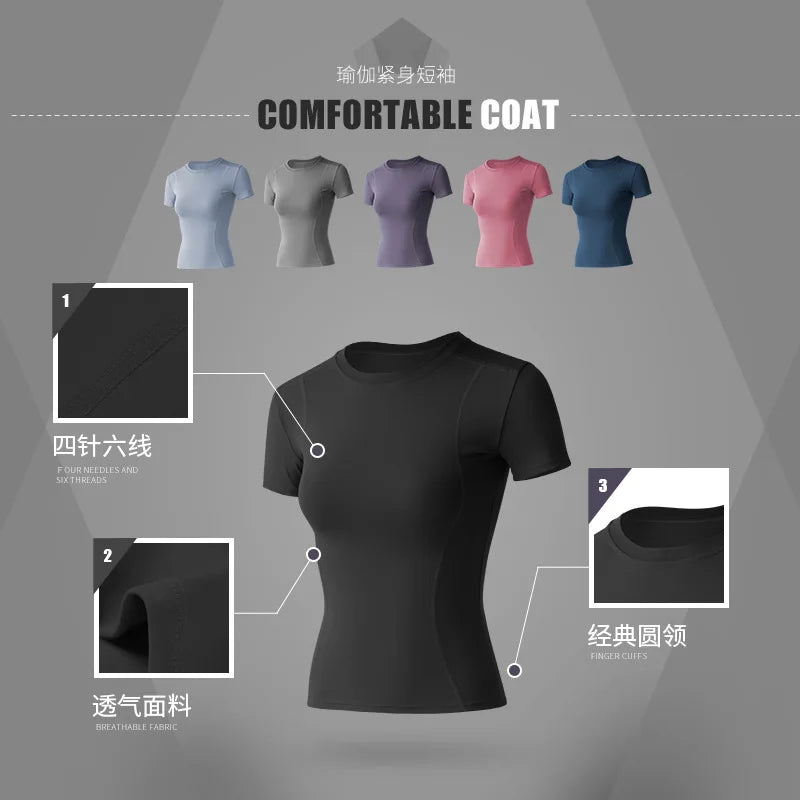 Women Short Sleeve Running Shirts